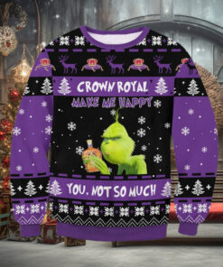 Crown Royal Grinch Happy Ugly Christmas Sweater