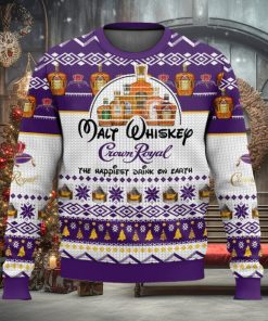 Crown Royal Happiest Drink Christmas Ugly Sweater Special Gift For Xmas