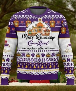 Crown Royal Happiest Drink Christmas Ugly Sweater Special Gift For Xmas
