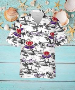 Crown Royal Hawaiian Sea Island Pattern Shirt Hawaii Beer