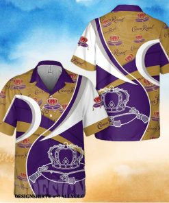 Crown Royal Logo All Over Print Aloha Summer Beach Hawaiian Shirt