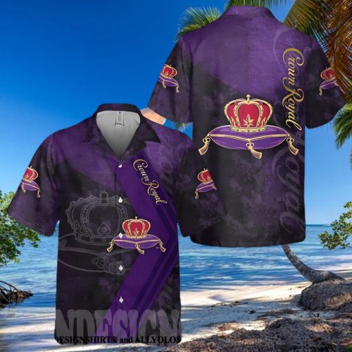 Crown Royal Original All Over Print Aloha Summer Beach Hawaiian Shirt