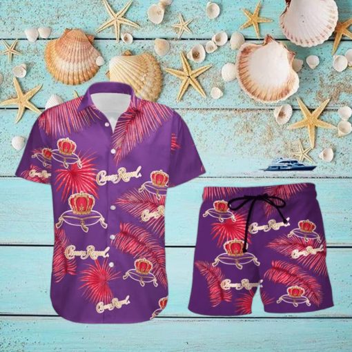 Crown Royal Palm Leaves Tropical Hawaiian Shirt