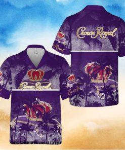 Crown Royal Palm Tree All Over Print Aloha Summer Beach Hawaiian Shirt