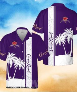Crown Royal Palm Tree Pattern All Over Print Aloha Summer Beach Hawaiian Shirt