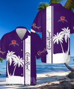 Crown Royal Palm Tree Pattern All Over Print Aloha Summer Beach Hawaiian Shirt