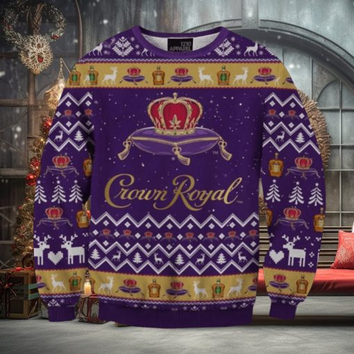 Crown Royal Purple 3D Printed Christmas Sweatshirt Rock Band Sweater