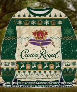 Crown Royal Regal Apple Flavored Whisky Ugly Christmas Holiday Sweater