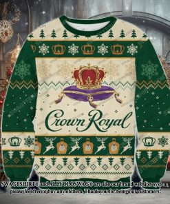 Crown Royal Regal Apple Flavored Whisky Ugly Christmas Holiday Sweater