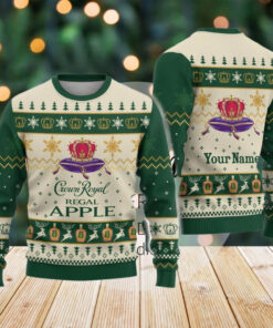 Crown Royal Regal Apple Ugly Sweater, Whisky Holiday Sweater, Crown Royal Xmas Sweate