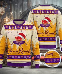 Crown Royal Santa Hat All Over Print Christmas Knitting Ugly Sweater