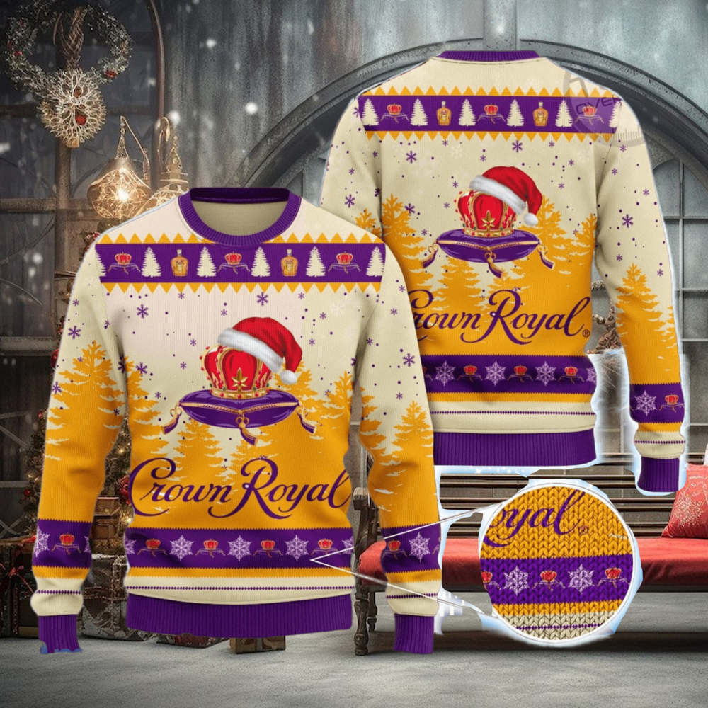 Crown Royal Santa Hat All Over Print Christmas Knitting Ugly Sweater Crown Royal Santa Hat All Over Print Christmas Knitting Ugly Sweater