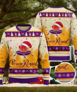 Crown Royal Santa Hat All Over Print Christmas Knitting Ugly Sweater