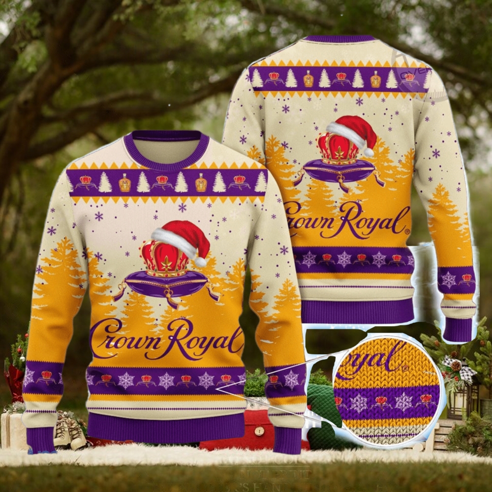 Crown Royal Santa Hat All Over Print Christmas Knitting Ugly Sweater Crown Royal Santa Hat All Over Print Christmas Knitting Ugly Sweater
