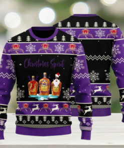 Crown Royal Sweater, Christmas Spirit Sweater, Whiskey Lover Christmas Sweater For Men, Alcohol Ugly Sweater Shirt