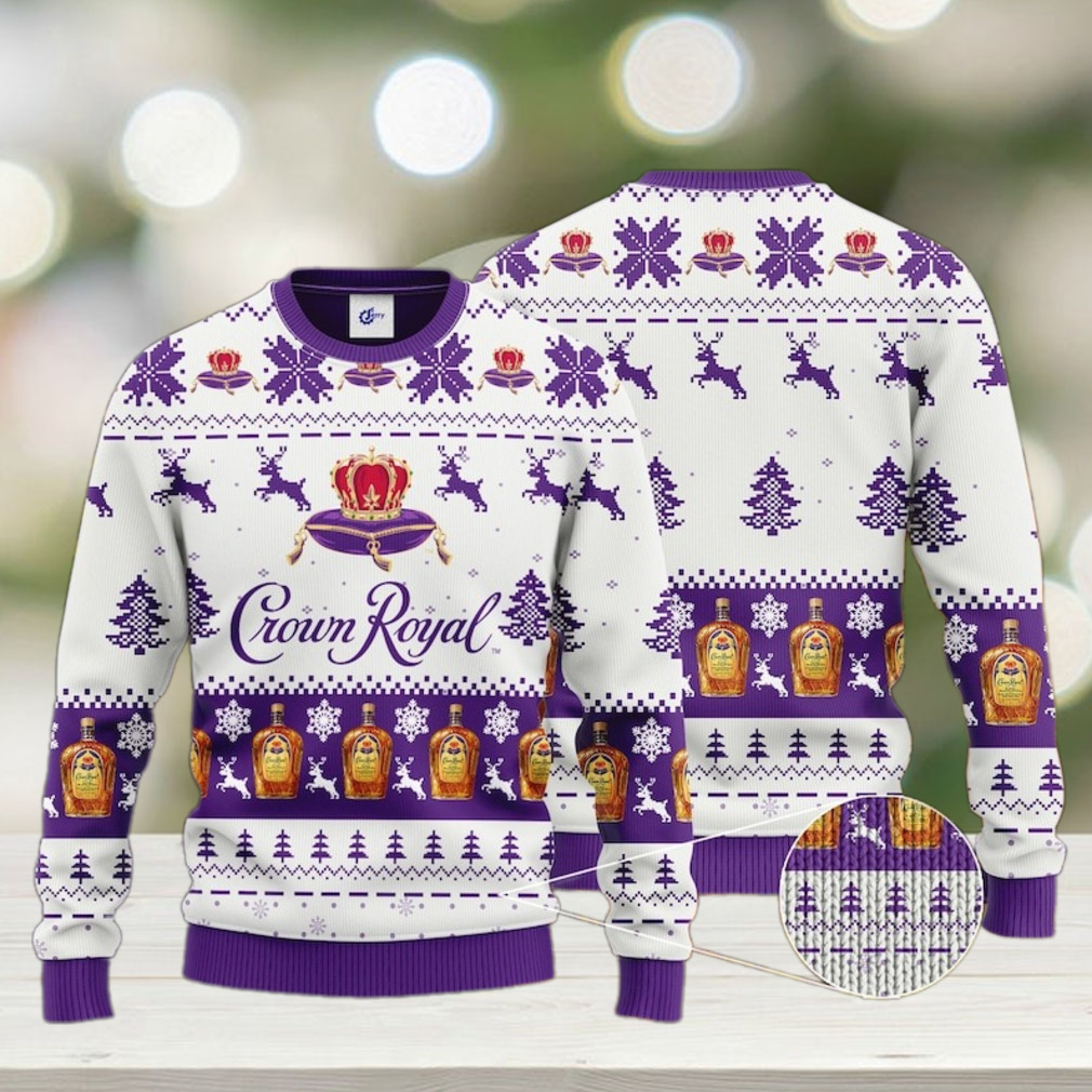 Crown Royal Ugly Sweater Christmas Party Gift, Whiskey 3D All Over Print Sweater Crown Royal Ugly Sweater Christmas Party Gift, Whiskey 3D All Over Print Sweater