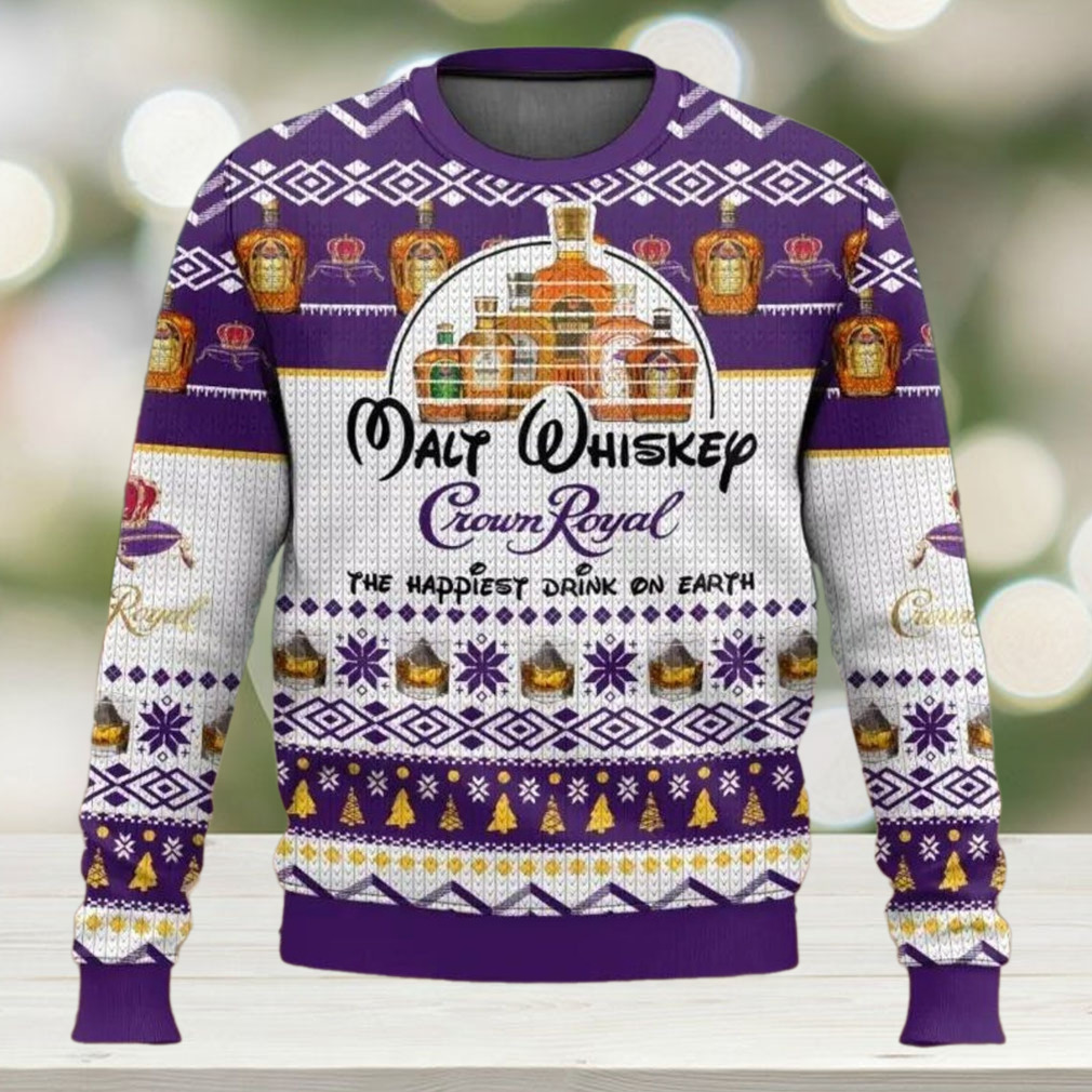 Crown Royal Ugly Sweater, Walt Whiskey Christmas Sweater, Wine Christmas Sweater For Men, Happiest Drink Xmas Sweater Crown Royal Ugly Sweater, Walt Whiskey Christmas Sweater, Wine Christmas Sweater For Men, Happiest Drink Xmas Sweater