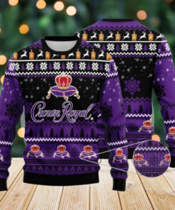 Crown Royal Ugly Sweater, Whiskey Sweater, Christmas Sweaters For Women Man, Christmas Party Gift, Whiskey 3D All Over Print Sweater