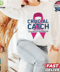 Crucial Catch Intercept Cancer Pink Ribbon T shirt