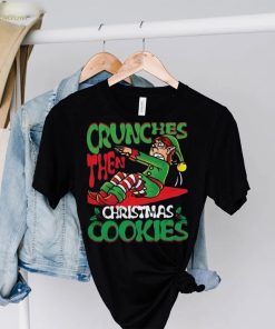 Crunches Then Christmas Cookies, Elf Bodybuilder T Shirt Christmas Gift