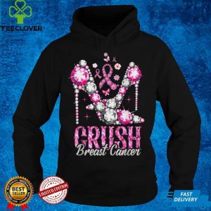 Crush Breast Cancer Awareness Bling Pink Ribbon T Shirt