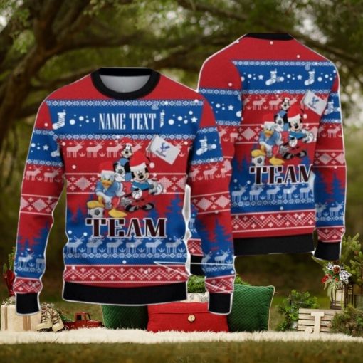 Crystal Palace FC Disney Team Custom Name Ugly Christmas Sweater