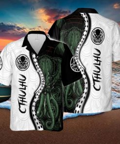 Cthulhu Design Hawaiian 3D Shirt Style 5For Men And Women Gift Short Sleeve Beach Shirt