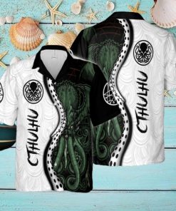 Cthulhu Design Hawaiian 3D Shirt Style 5For Men And Women Gift Short Sleeve Beach Shirt