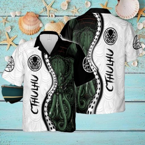 Cthulhu Design Hawaiian 3D Shirt Style 5For Men And Women Gift Short Sleeve Beach Shirt