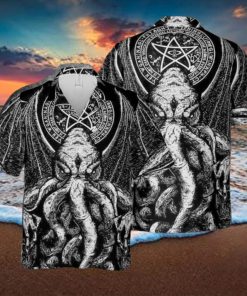 Cthulhu Design Hawaiian 3D Shirt Style 9For Men And Women Gift Short Sleeve Beach Shirt