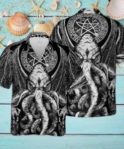 Cthulhu Design Hawaiian 3D Shirt Style 9For Men And Women Gift Short Sleeve Beach Shirt