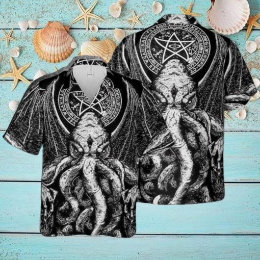 Cthulhu Design Hawaiian 3D Shirt Style 9For Men And Women Gift Short Sleeve Beach Shirt