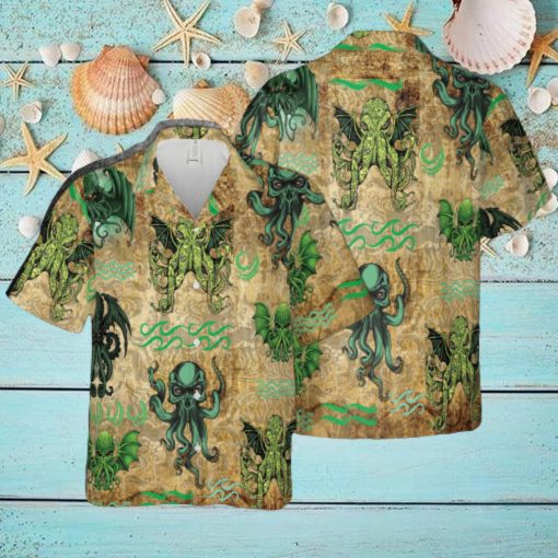 Cthulhu Hawaiian 3D Shirt Style 6 For Men And Women Gift Short Sleeve Beach Shirt