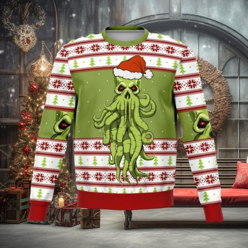 Cthulhu Noel Xmas Knitting Pattern 3D Print Ugly Sweater