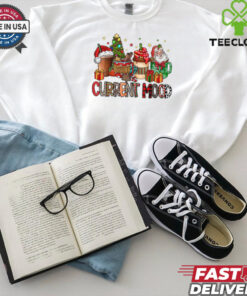 Cup Coffee Santa Current Mood Christmas 2024 Shirt
