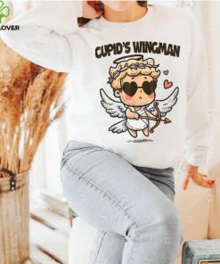 Cupid’s Wingman Watercolor Style Funny Valentine’s Day Shirt