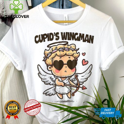 Cupid’s Wingman Watercolor Style Funny Valentine’s Day Shirt