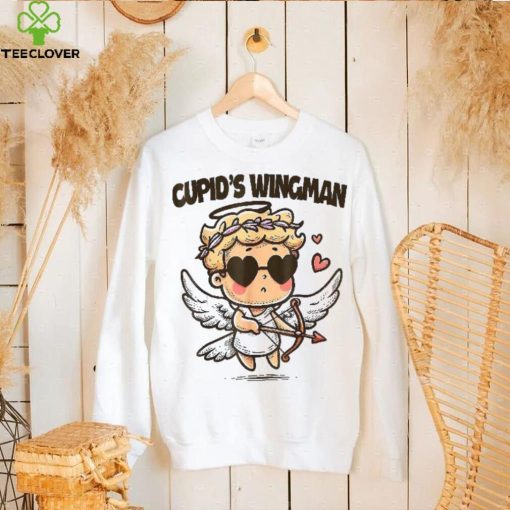 Cupid’s Wingman Watercolor Style Funny Valentine’s Day Shirt