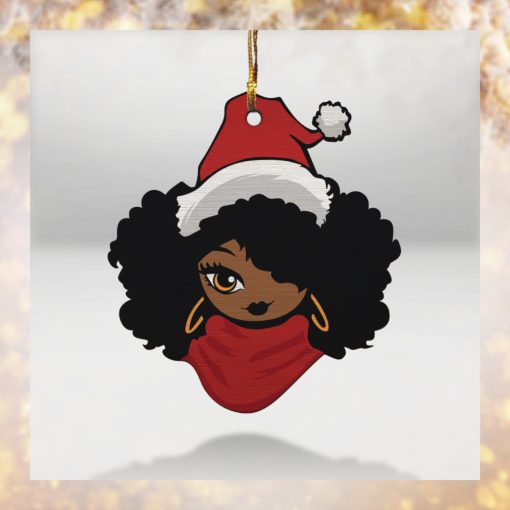 Curly Girl Christmas   Ornament