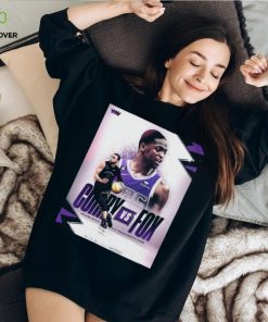 Curry vs fox golden state warriors at sacramento kings basketball shirt
