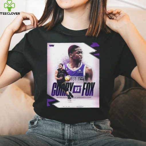 Curry vs fox golden state warriors at sacramento kings basketball shirt