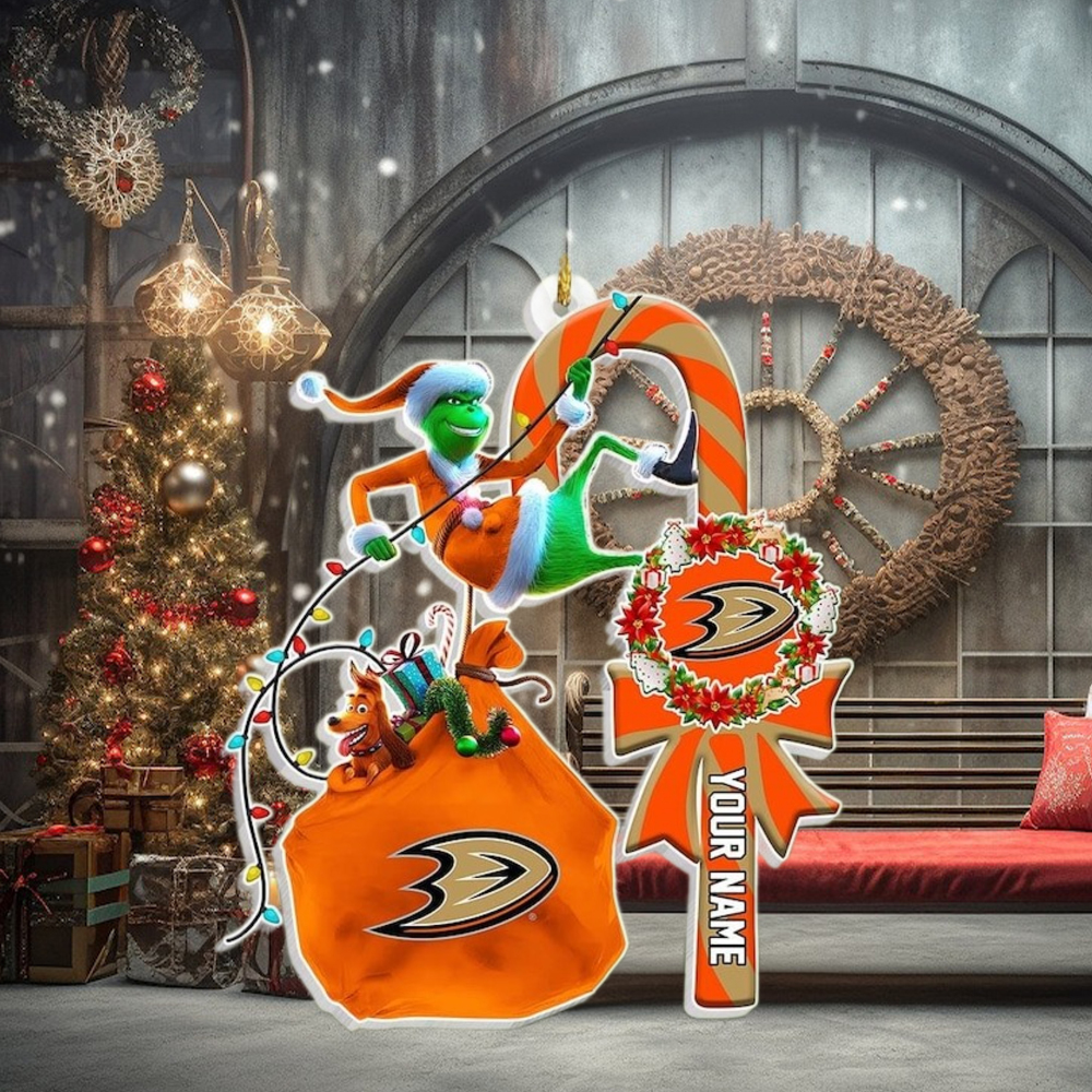 Custom Anaheim Ducks Ice Hockey Christmas Ornament Custom Anaheim Ducks Ice Hockey Christmas Ornament