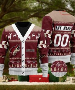 Custom Arizona Coyotes Ugly Sweater, Festive NHL Merch for Christmas