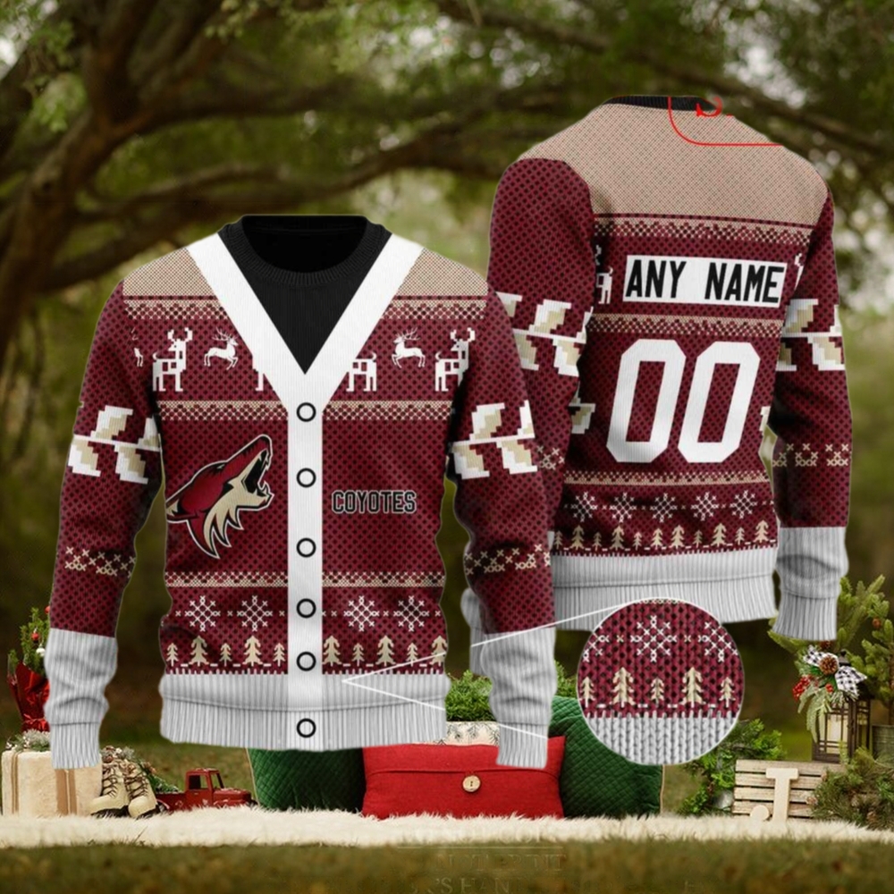 Custom Arizona Coyotes Ugly Sweater, Festive NHL Merch for Christmas Custom Arizona Coyotes Ugly Sweater, Festive NHL Merch for Christmas
