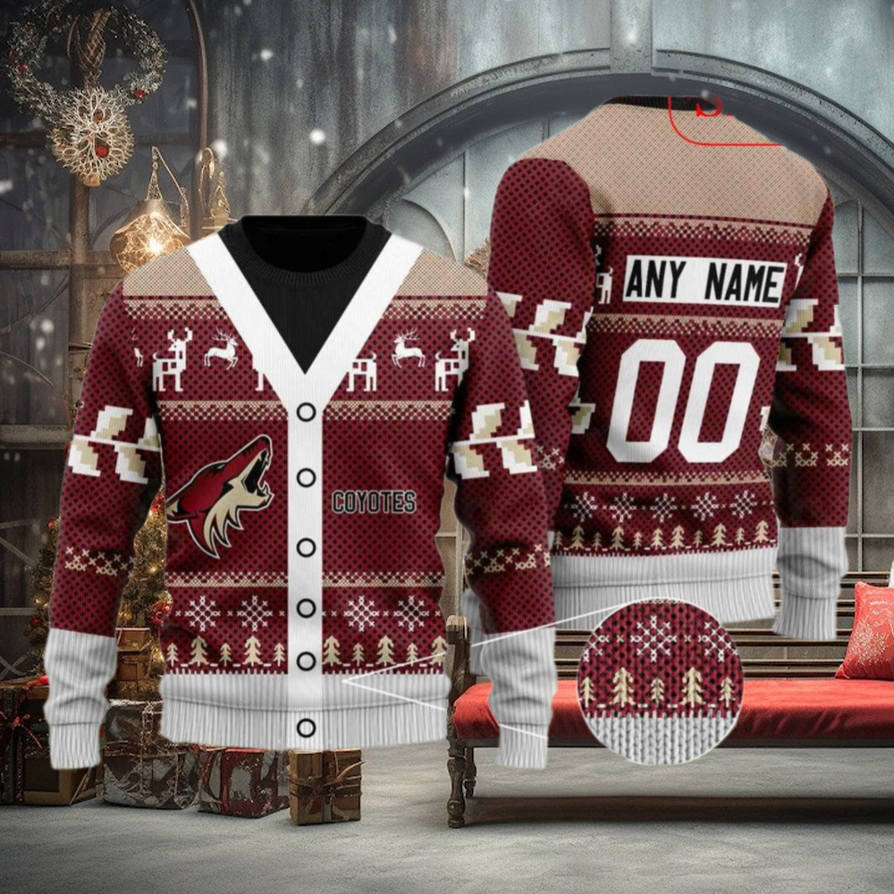 Custom Arizona Coyotes Ugly Sweater, Festive NHL Merch for Christmas Custom Arizona Coyotes Ugly Sweater, Festive NHL Merch for Christmas