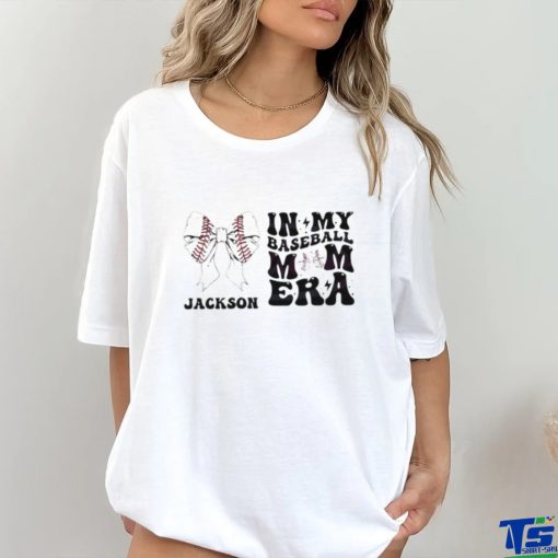 Custom Bow In My Baseball Mom Era Shirt