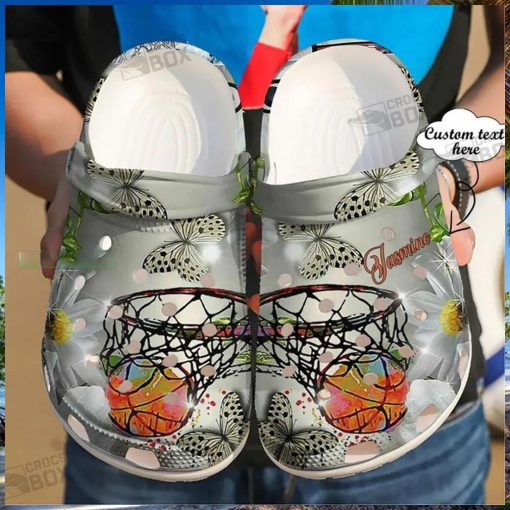 Custom Butterfly Basketball Crocs Clogs