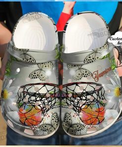 Custom Butterfly Basketball Crocs Clogs