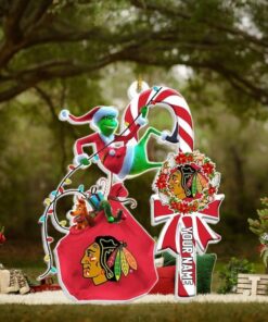 Custom Chicago Blackhawks Ice Hockey Christmas Ornament