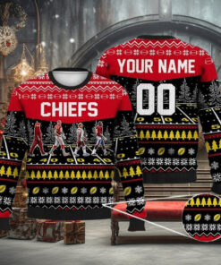 Custom Chiefs Walking Abbey Road Ugly Christmas Sweater Football – Ugly Christmas Sweater